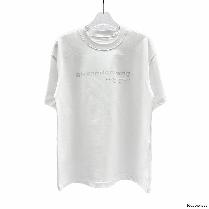 Alexander Wang Letter Print Casual Style White T-Shirt