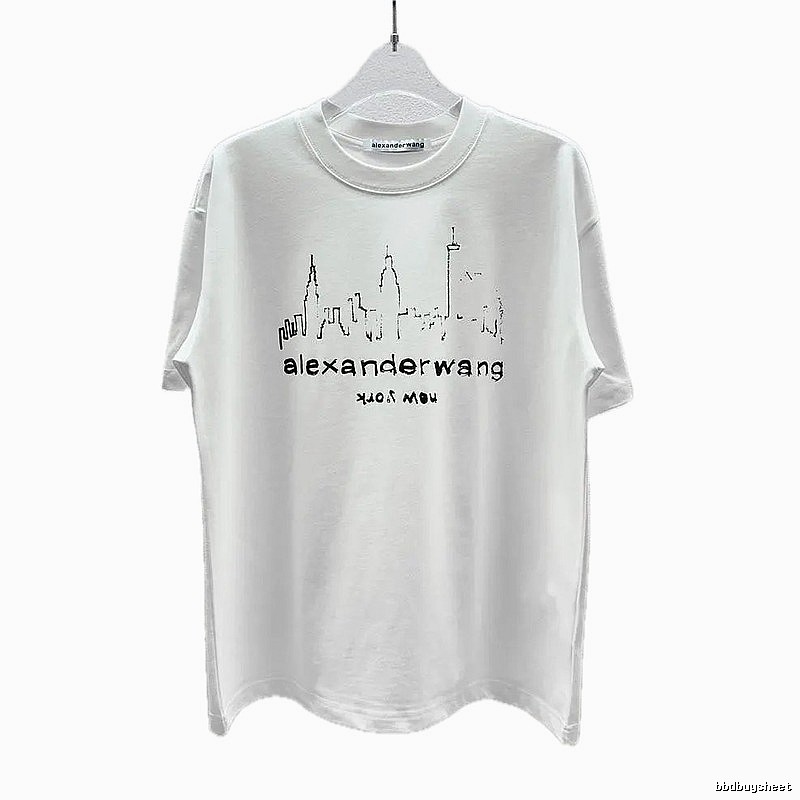 Alexander Wang Skyline Street Style White T-Shirt