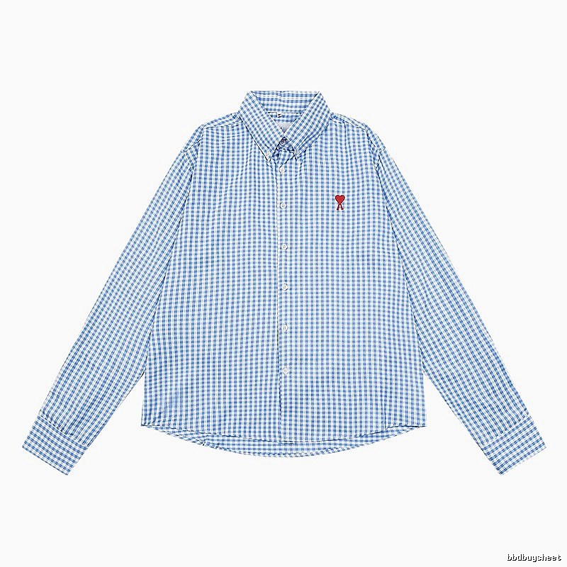 AMI Love Blue Checkered Shirt