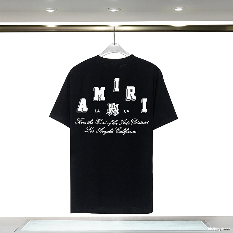Amiri Streetwear Graphic T-shirt White Blue Amiri with Practical Shape