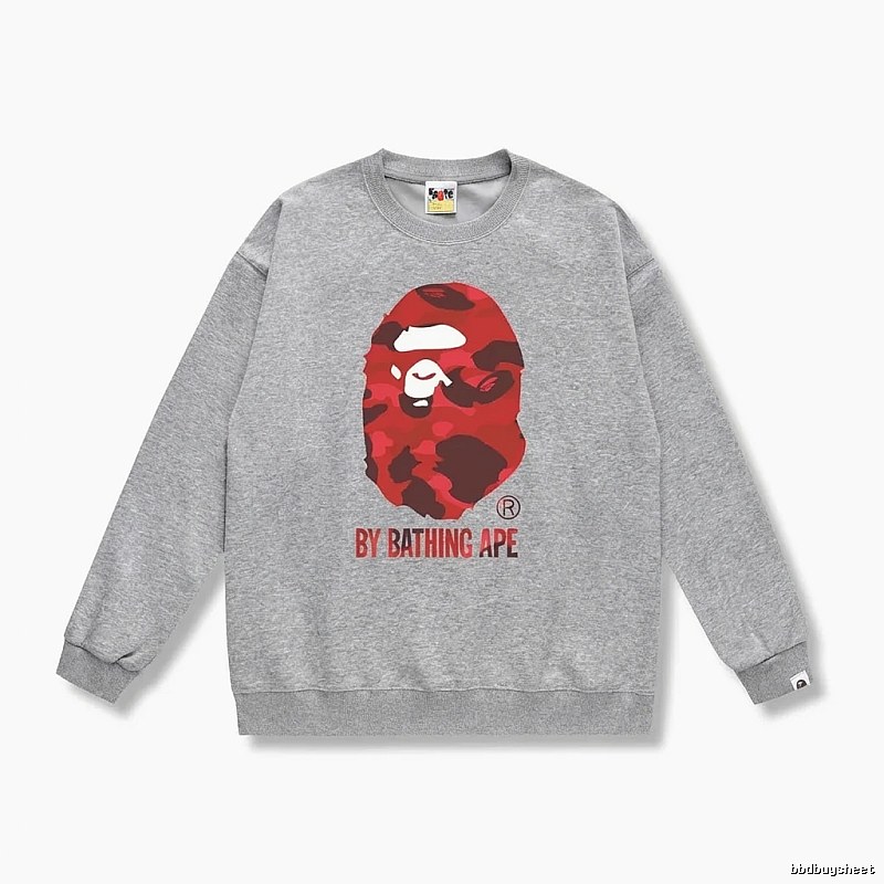 Bape Ape Head Camouflage Style Grey Sweatshirt