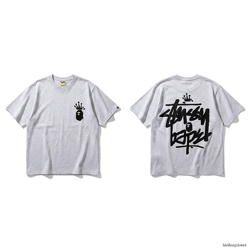 Bape Crown Trendy and Cool Style White T-shirt