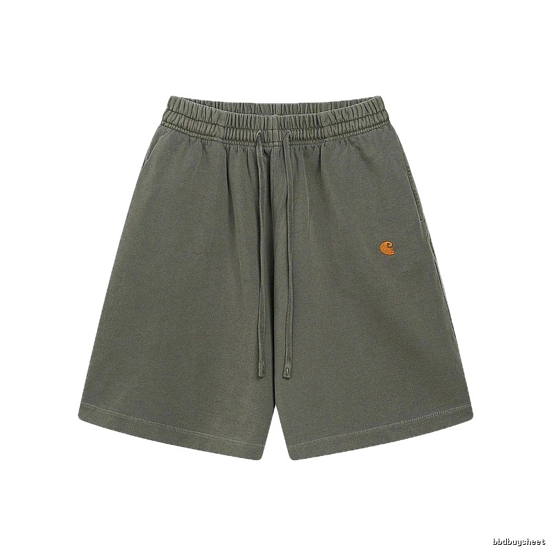 Carhartt Embroidered Workwear Style Army Green Casual Shorts