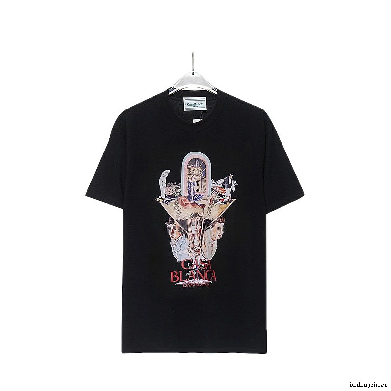 Casablanca Printed Trendy Black T-shirt