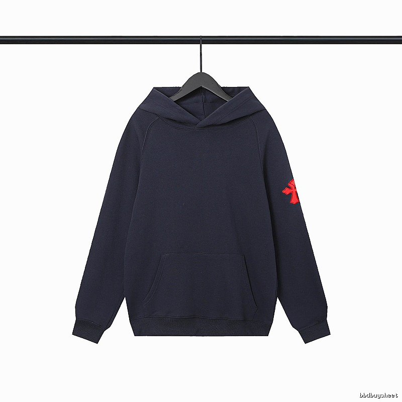 Chrome Hearts 2089-83 Navy Cross Graphic Hoodie Sport Casual