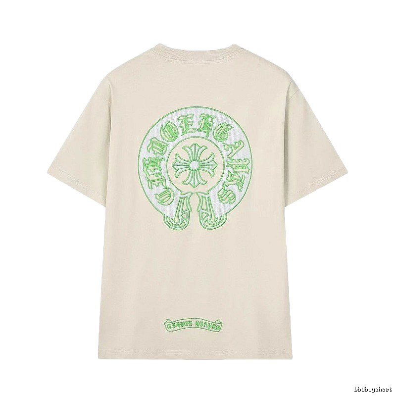 Chrome Hearts Embroidered Street Style Beige Short-sleeve T-shirt