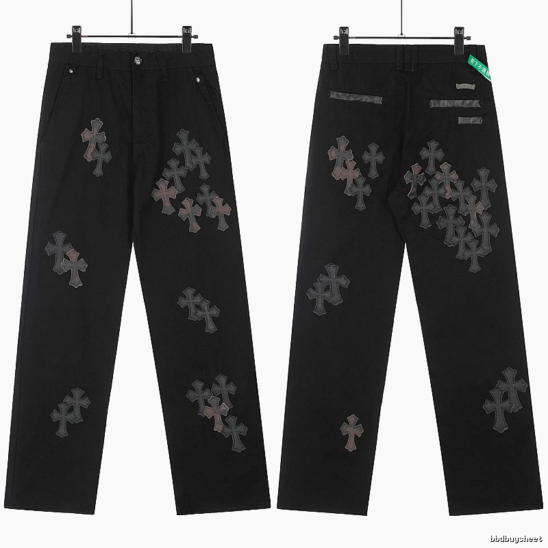 Chrome Hearts Patterned Graphic jeans Light Denim Jeans with Polished Detail