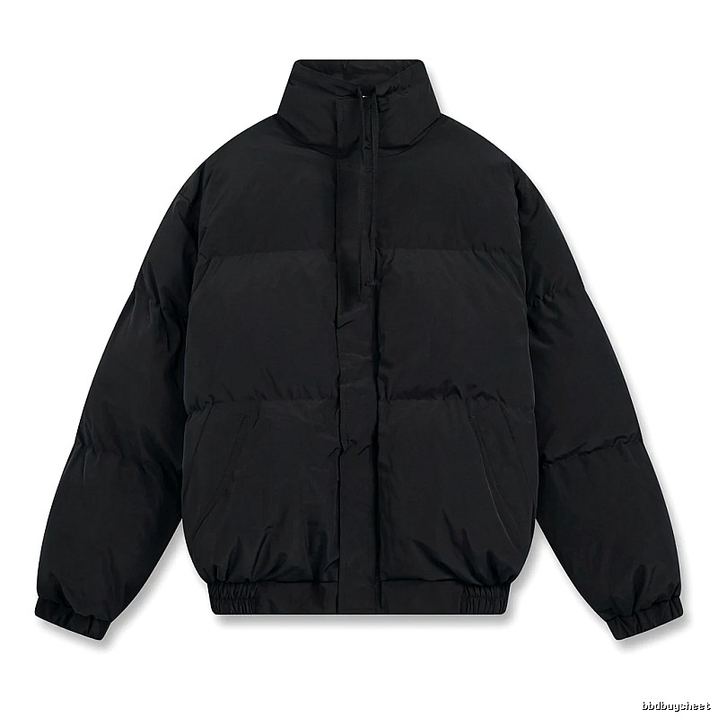ESSENTIALS minimalist style black cotton-padded jacket
