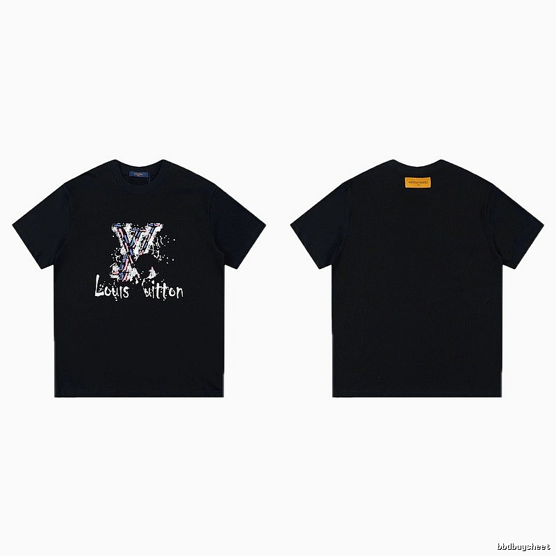 Louis Vuitton Graffiti Street Style Black T-shirt