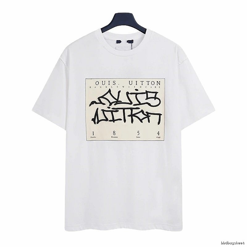 Louis Vuitton Graffiti Street Style White Short-sleeve T-shirt
