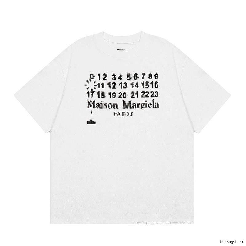 Maison Margiela Pixel Streetwear White Short-sleeve T-shirt