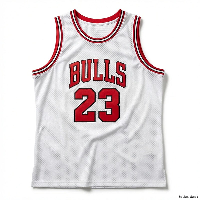 Michael Jordan retro-style white and red jersey