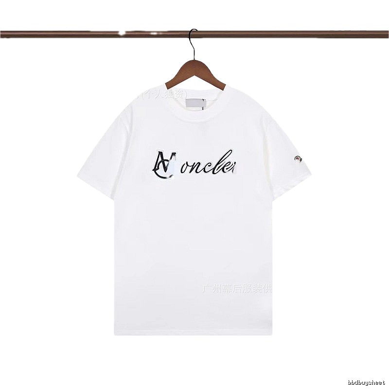 Moncler Letter Print Casual White T-Shirt