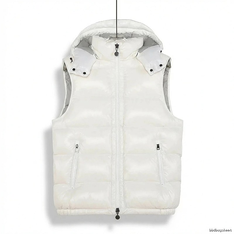 Moncler shiny and fashionable white down vest