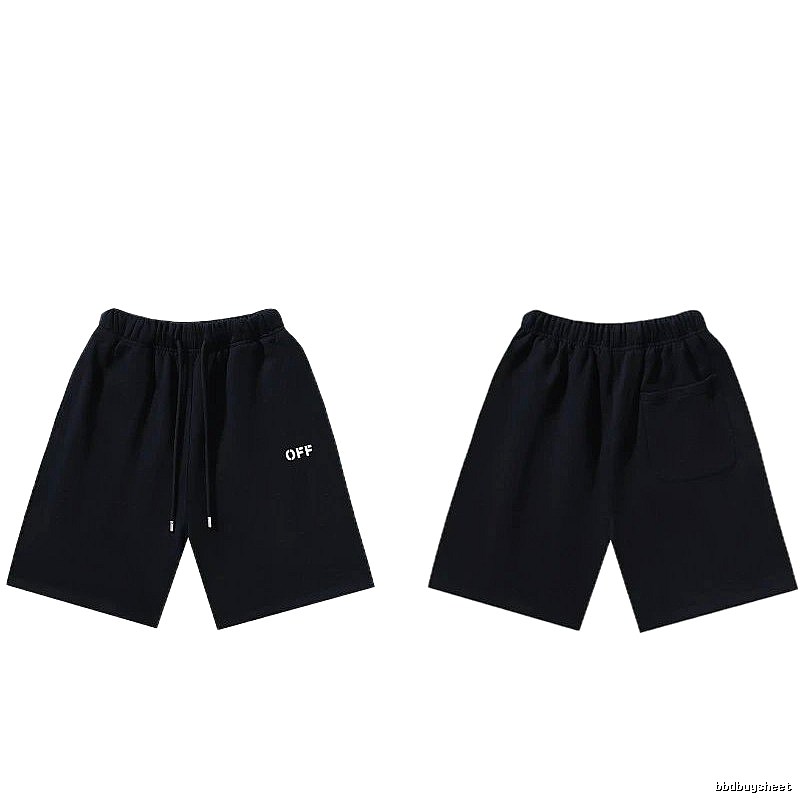 Off-White minimalist-style black shorts