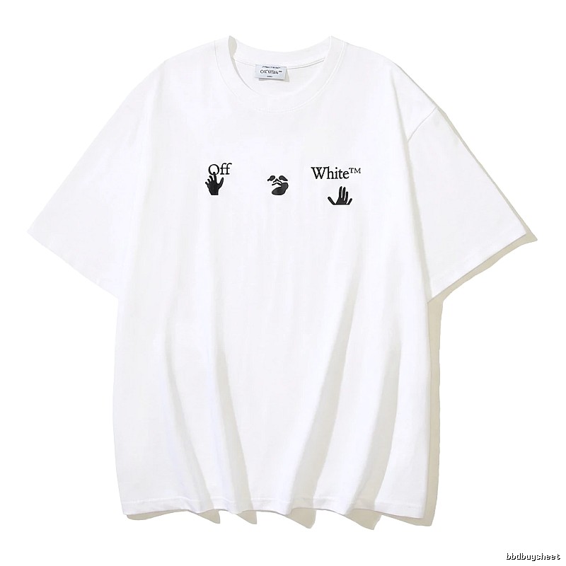Off-White minimalist style white T-shirt