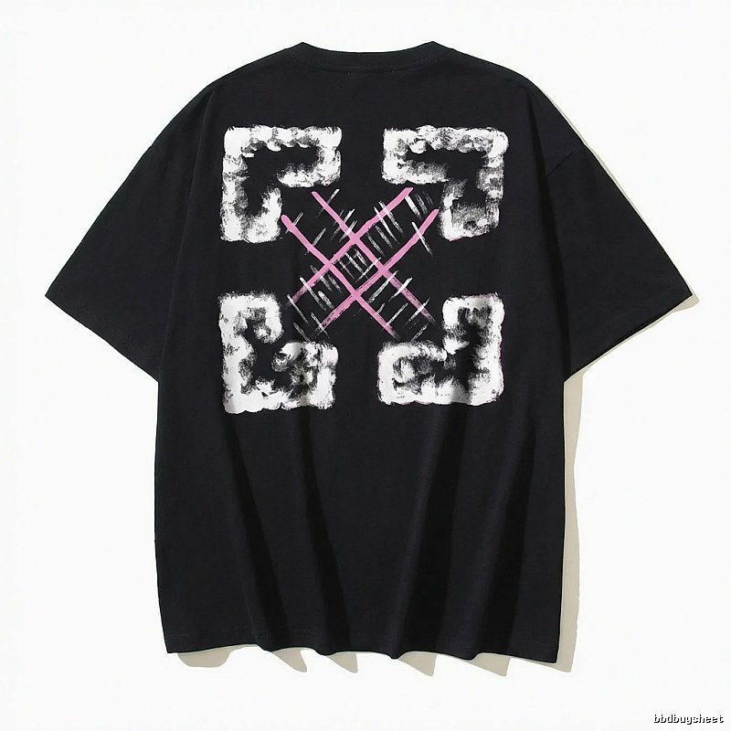Off-White Trendy Style Black T-shirt