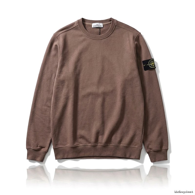 Stone Island Simple Style Coffee-colored Sweatshirt