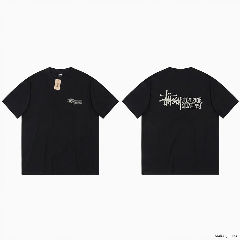 Stussy basic simple style black T-shirt