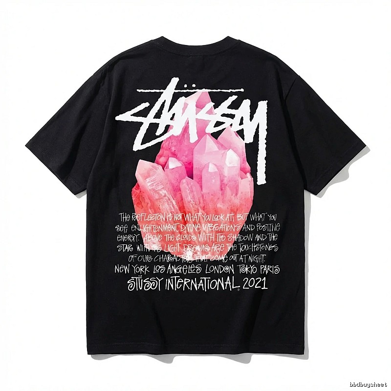 Stussy Crystal Print Style Black T-shirt