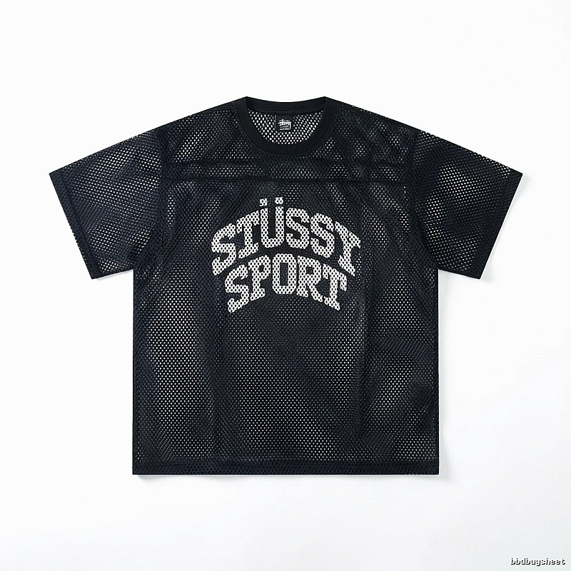 Stussy Sporty Black Mesh Shirt
