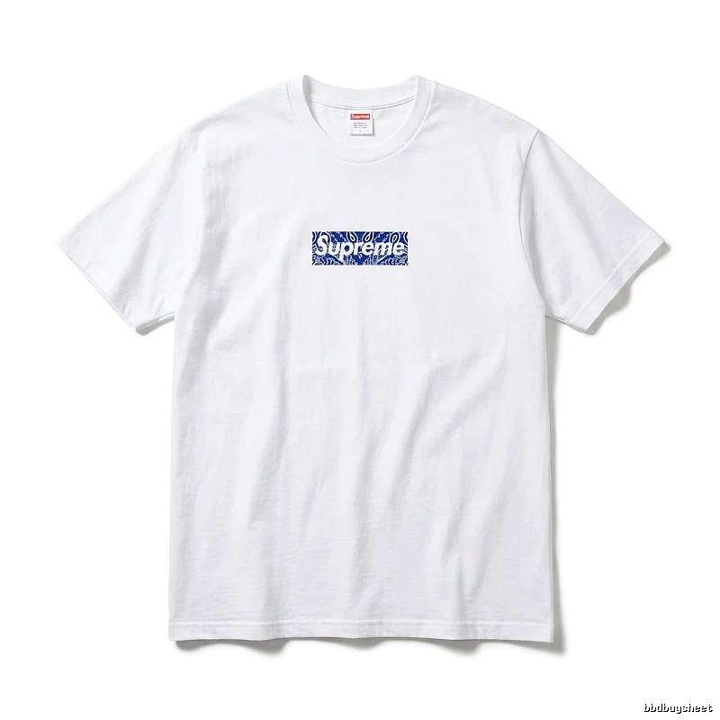 Supreme Print Simple White T-shirt