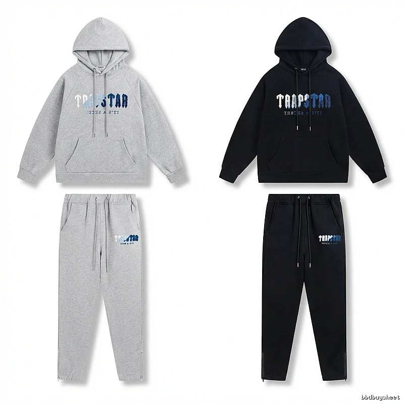Trapstar Letter Trendy Brand Suit (Grey/Black)