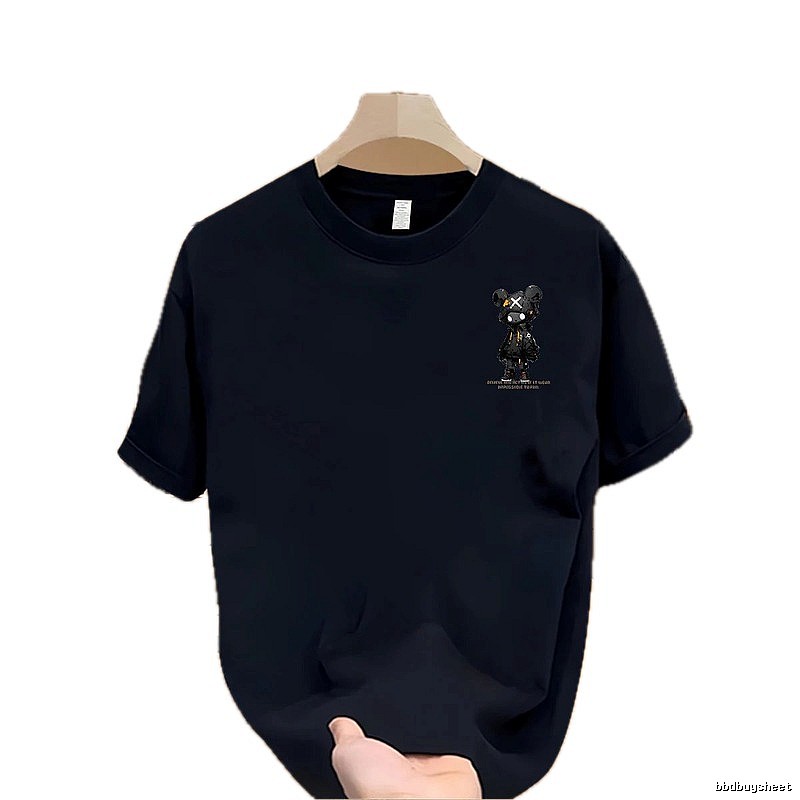 Trendy Brand Gloomy Bear Printed Street Style Navy Blue T-shirt