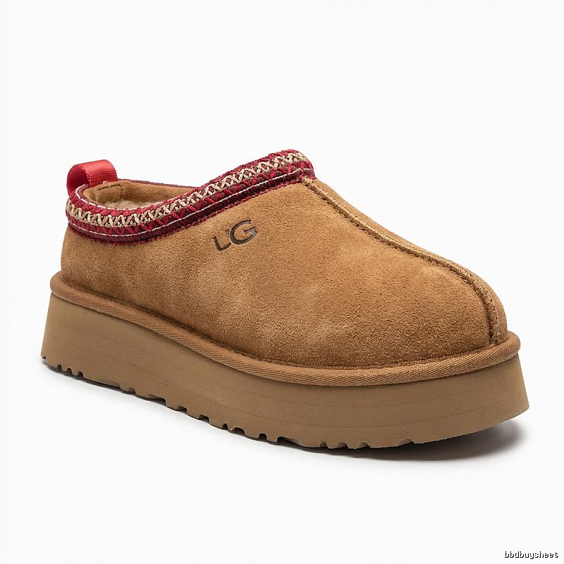 UGG retro-style brown and red - edged thick - soled shoes