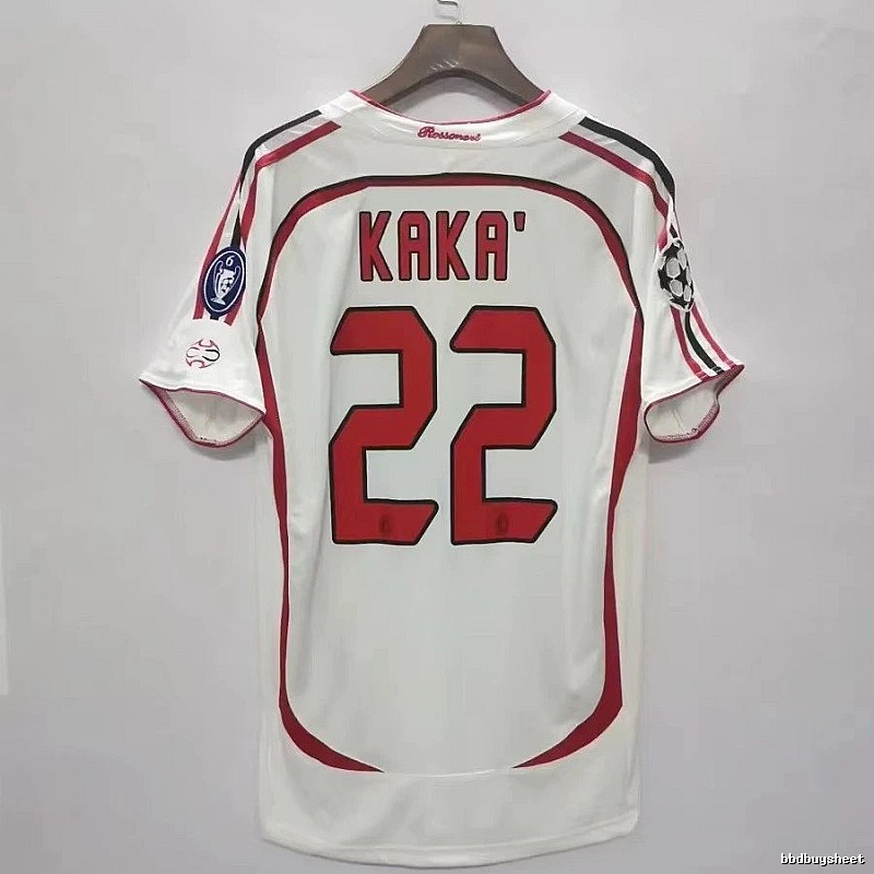 AC Milan Classic Kaka #22 soccer jersey White AC Milan for Daily Styling
