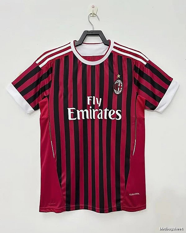 AC Milan Urban Retro soccer jersey Red Black Striped with Statement Pattern