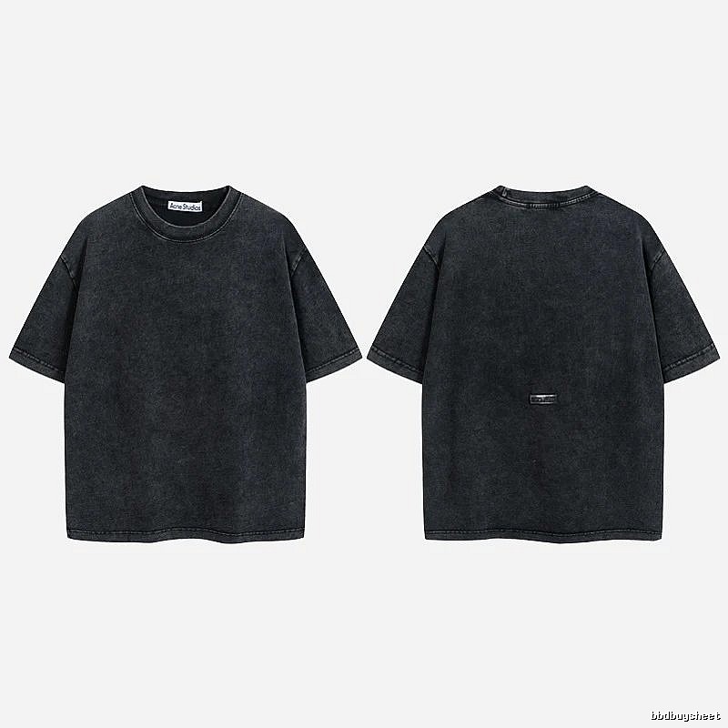 Acne Studios 2090-80 Black Style Ac908040 Stockholm Logo T-Shirt Modern Fit