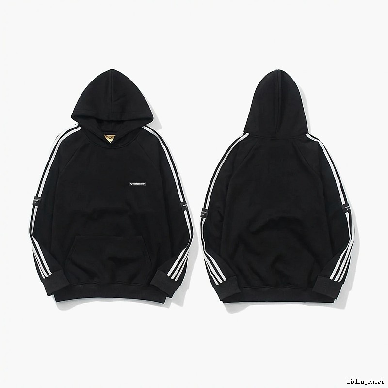 Adidas classic three - stripe black sweatshirt