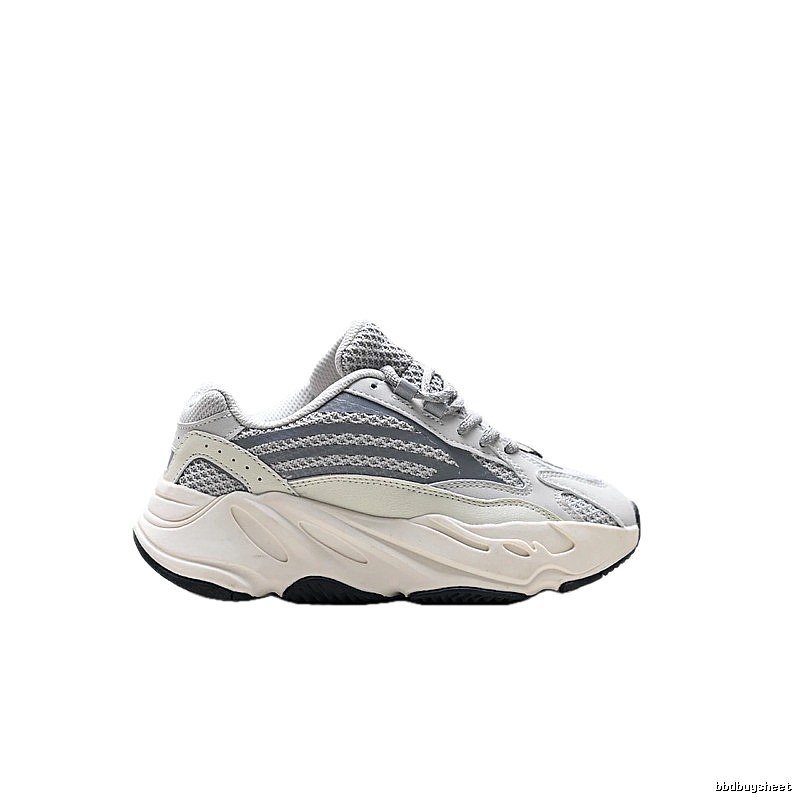 Adidas retro-style gray and white sports shoes