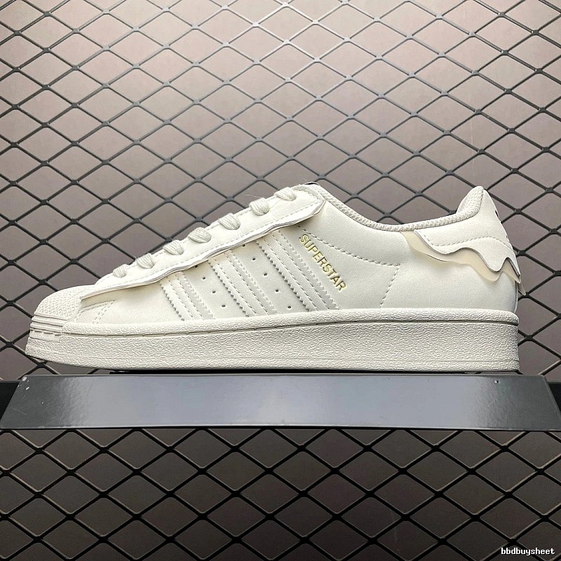 Adidas White Shell-Toe Sneakers Defined by Contrast Heel Tab