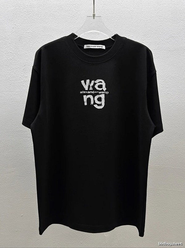 Alexander Wang Letter Print Cool Black T-Shirt