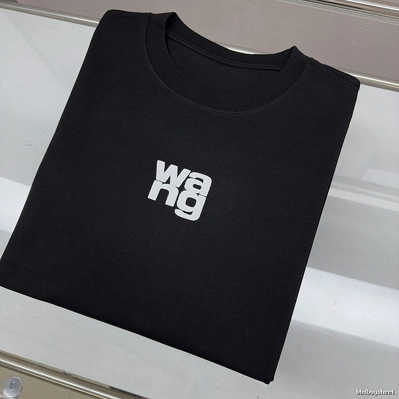 Alexander Wang Logo Street Style Black T-shirt