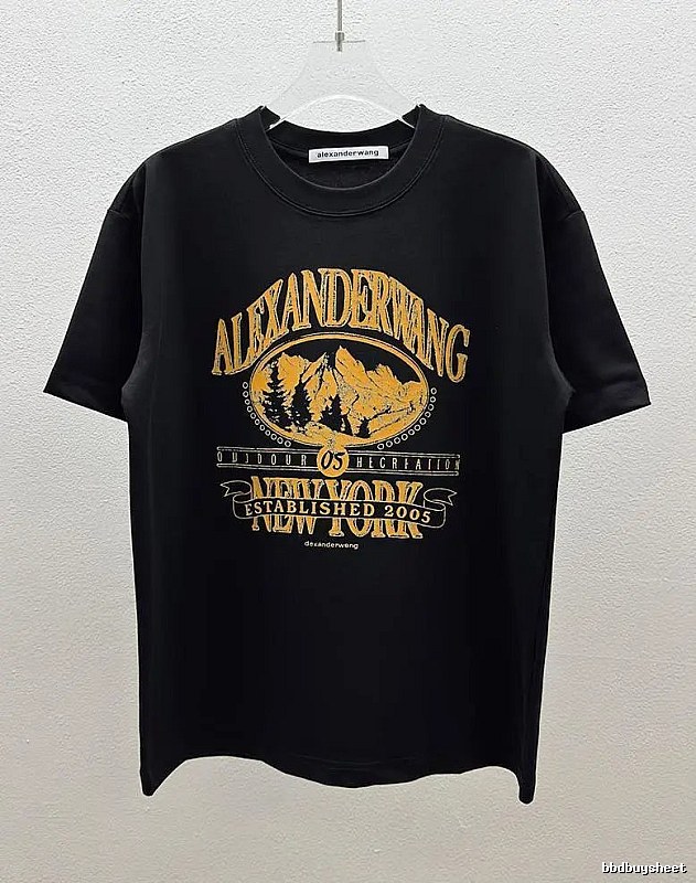 Alexander Wang Vintage Print Black Short-Sleeve T-Shirt
