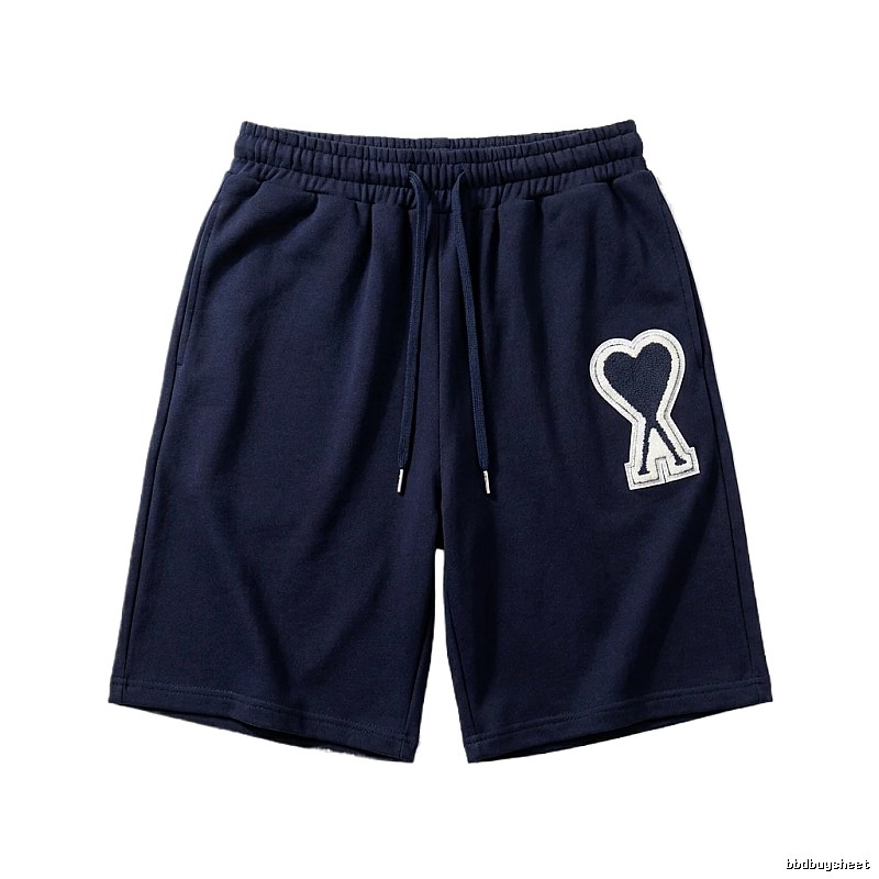 AMI Embroidered Heart Casual Shorts