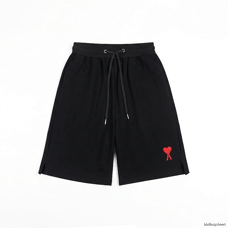 AMI Embroidered Love Heart Casual Shorts