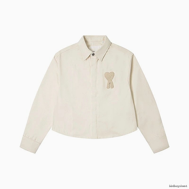 AMI embroidered love style white shirt