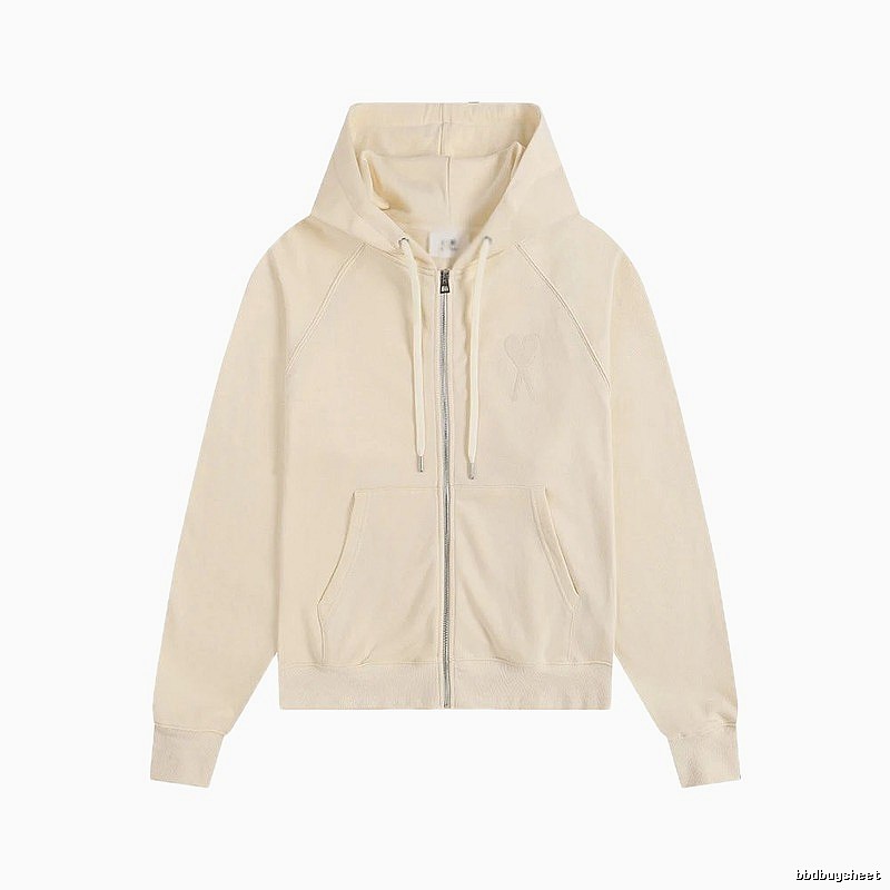 AMI Love Minimalist Style Beige Sweatshirt