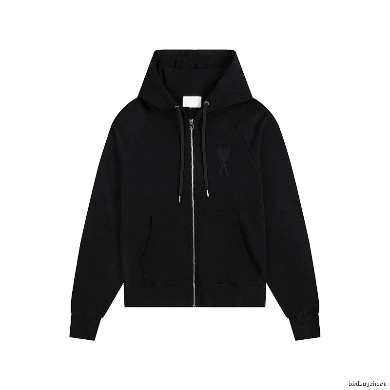 AMI Love Simple Style Black Hoodie