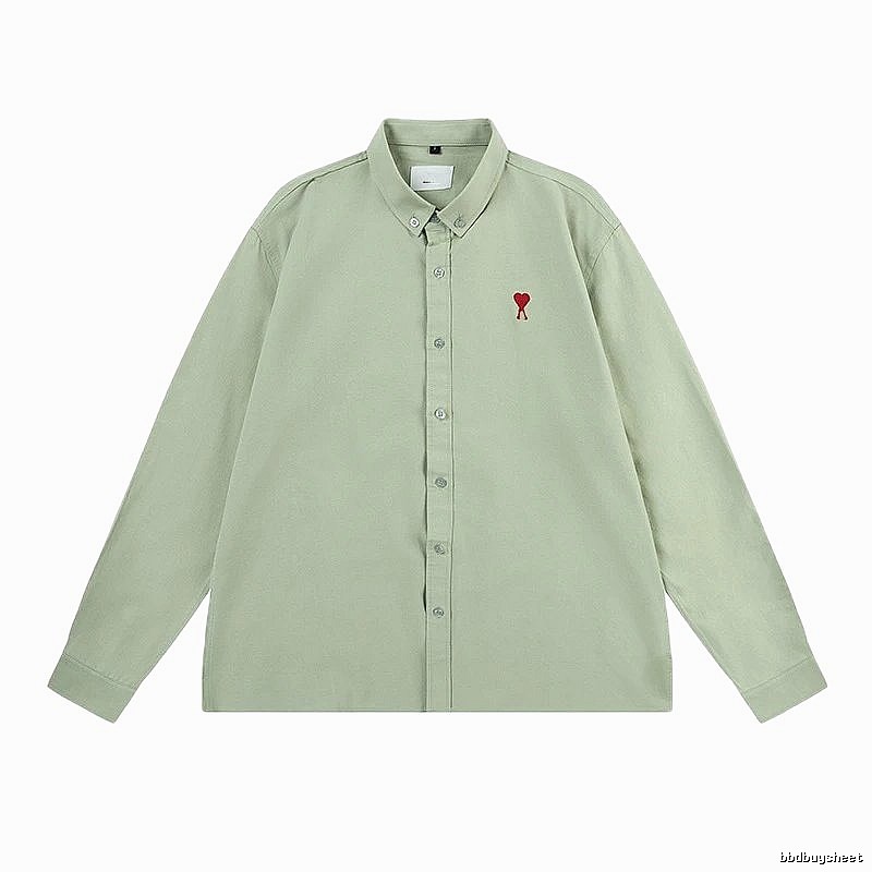 AMI minimalist style green shirt