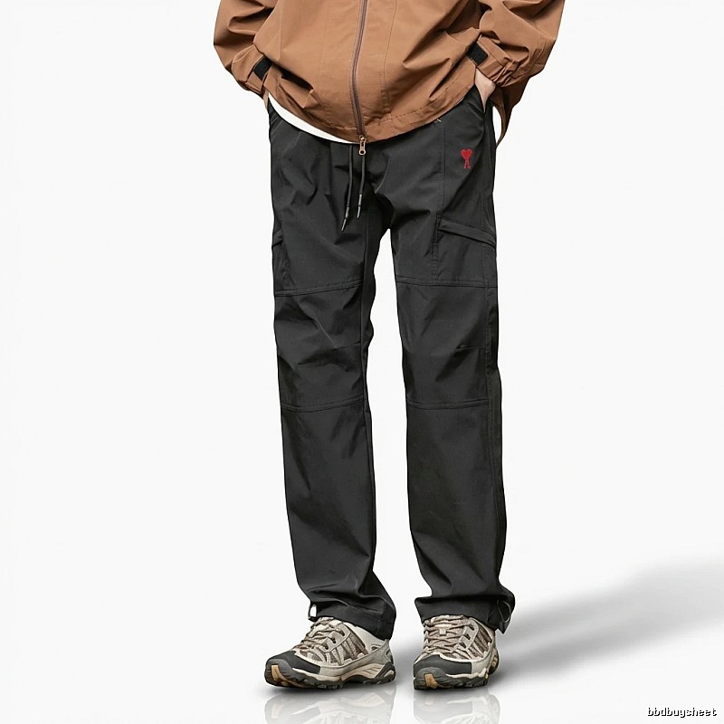 AMI Workwear Style Black Long Trousers