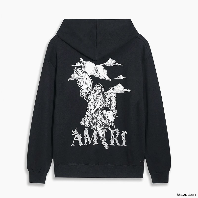 AMIRI Black Sweatshirt with Angel Print