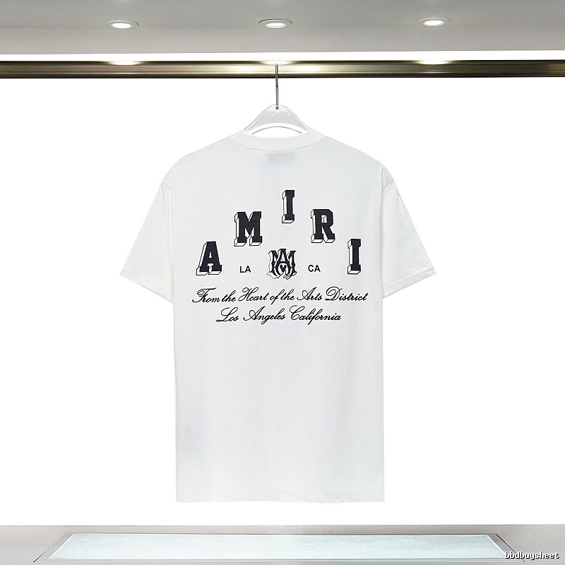 Amiri Daily Graphic T-shirt White Blue Amiri with Visual Detail
