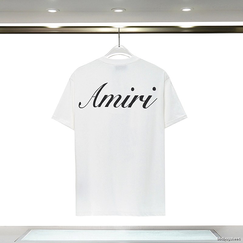 Amiri Easy Match Graphic T-shirt White Blue Amiri for Leisure Wear