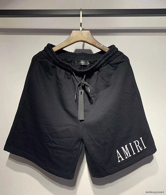 AMIRI Embroidered High Street Style Black Shorts