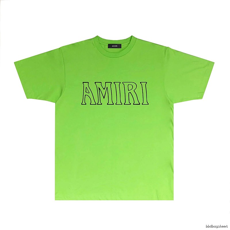 AMIRI Fluorescent Green Simple T-shirt